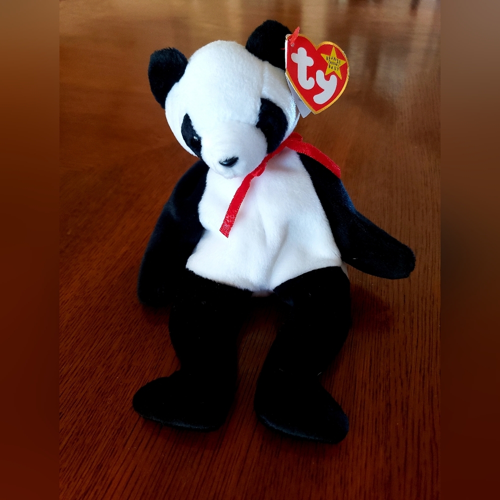 MWMT Ty Panda Plush - Classic Black and White
